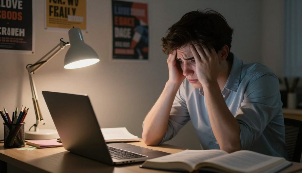 overwhelmed student pressure pay someone to take online test